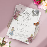 Don't Be Late Vintage Alice In Wonderland Wedding Invitation<br><div class="desc">Invite your guests to your very important date with our beautifully designed Don't Be Late vintage Alice in Wonderland-themed wedding invitation. Perfect for an Alice in Wonderland-themed wedding. Design features a mix of our own hand-drawn original florals and artwork. We've meticulously restored the iconic Alice in Wonderland vintage illustrations by...</div>