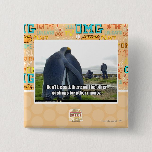 Don't be Sad 15 Cm Square Badge (Front)