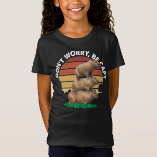 Don't be Worry, Be Capy - Vintage Retro Three Capy T-Shirt