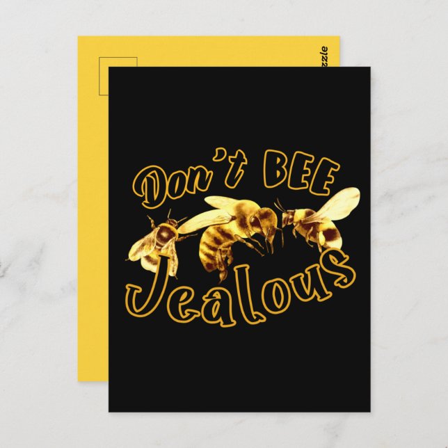 Don't Bee Jealous Funny Quote  Postcard (Front/Back)