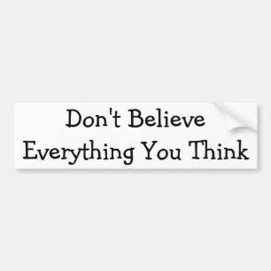 Don't Believe Everything Bumper Sticker
