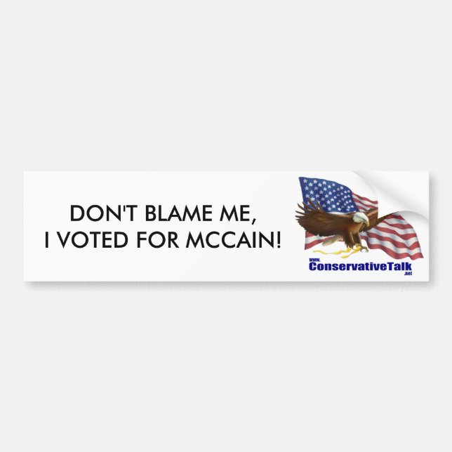 Don't Blame Me! Bumper Sticker (Front)