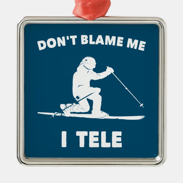 Don't Blame Me I Tele Metal Tree Decoration (Front)