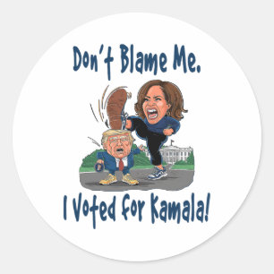 Don't Blame Me. I Voted For Kamala! - Kamala Littl Classic Round Sticker