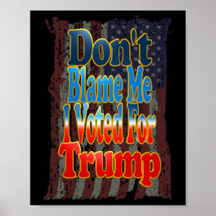 Don't Blame Me I Voted For Trump  Poster