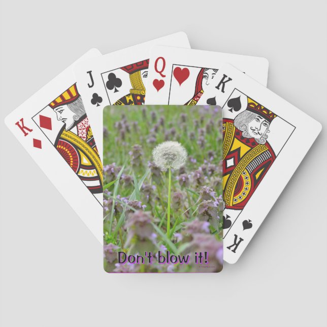 Don't blow it! Dandelion Playing Cards (Back)
