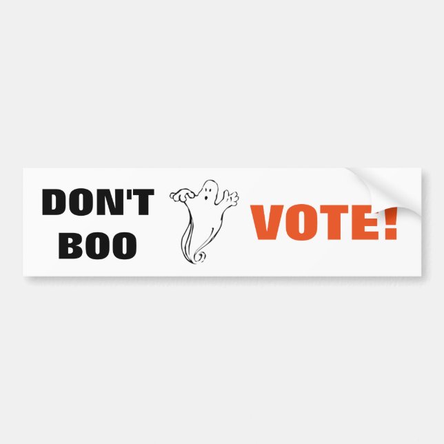 Don't Boo Vote! - 1 Bumper Sticker (Front)
