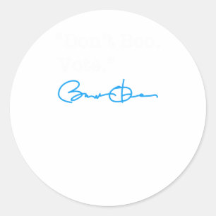 Don't Boo Vote - Barack Obama (white Blue) Sticker