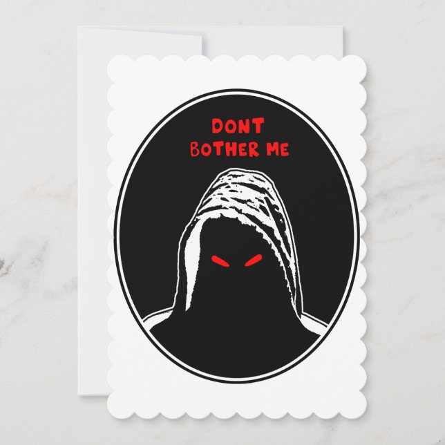 Dont bother me concept illustration card (Front)