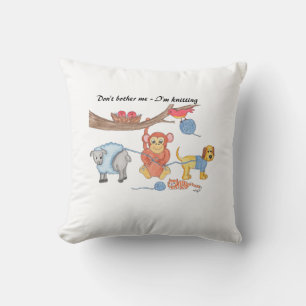 Don't Bother Me - I'm Knitting Cushion