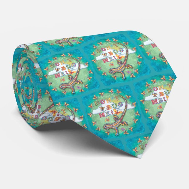 Don't bug me Lizard  Tie (Rolled)