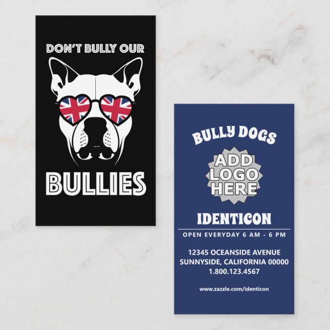 don't bully our bullies business card (Front/Back)