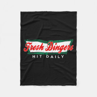 Don't Bunt Hit Fresh Dingers Funny Baseball Softba Fleece Blanket