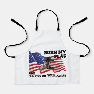 Don't burn my flag  apron