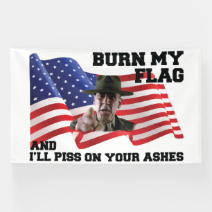 Don't burn my flag banner