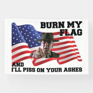 Don't burn my flag banner