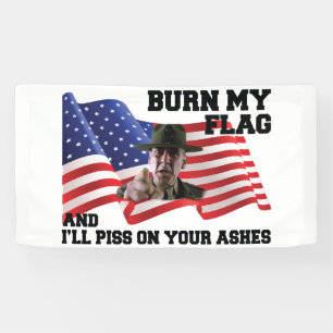 Don't burn my flag banner