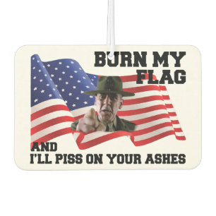 Don't burn my flag car air freshener