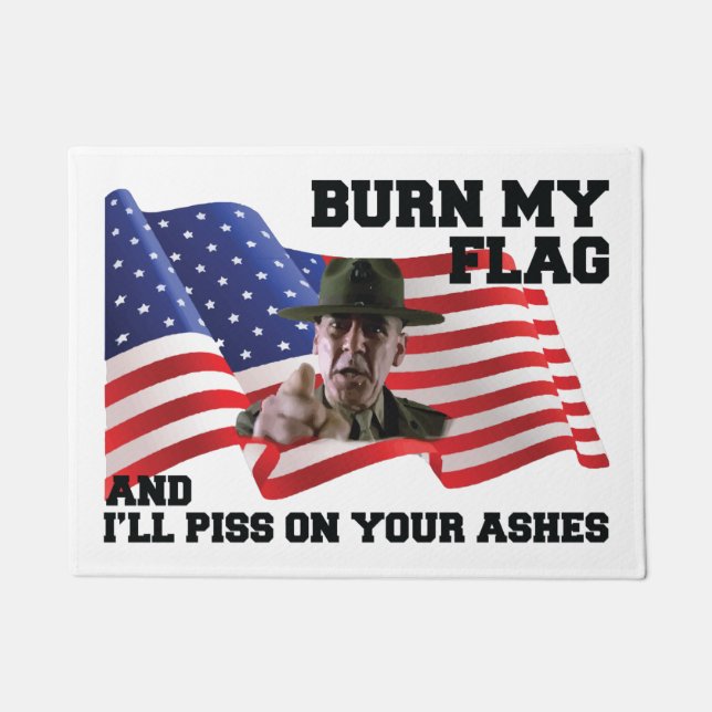 Don't burn my flag  doormat (Front)