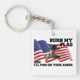 Don't burn my flag key ring