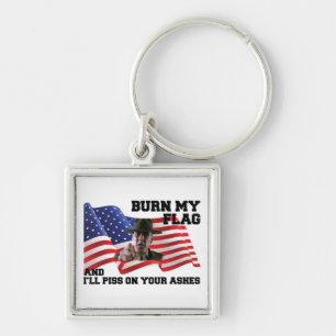 Don't burn my flag key ring
