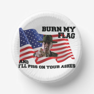 Don't burn my flag  paper plate