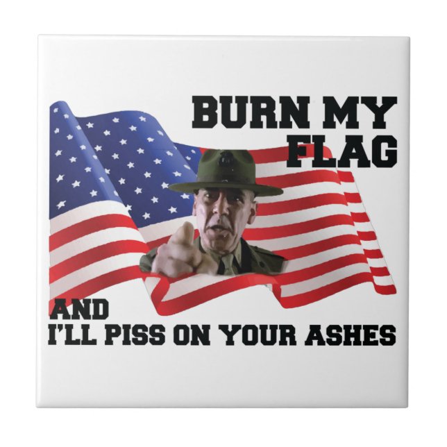 Don't burn my flag tile (Front)