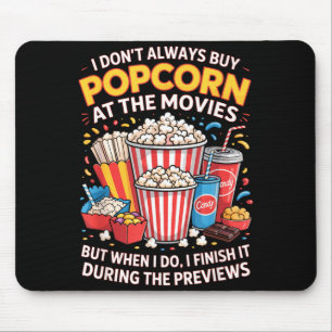 Don't buy popcorn film movie food night snack mouse pad