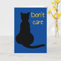 Dont Care Cat Quote Cartoon Vector Cut Out