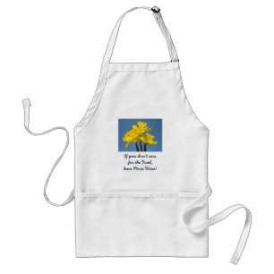Don't care for Food have More Wine! apron Daffodil