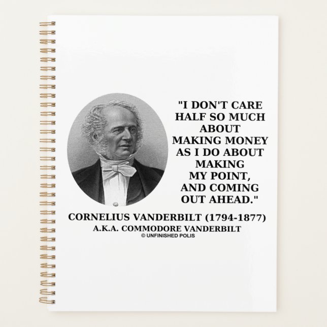 Don't Care Half So Much Making Money Point Quote Planner (Front)