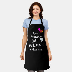 Dont Complain Custom Sassy Wine Personalised Black Apron