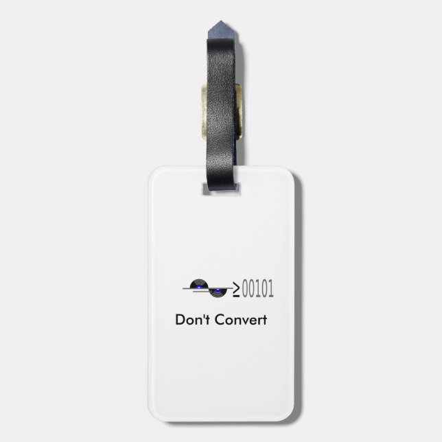 Dont Convert Luggage Tag (Back Vertical)