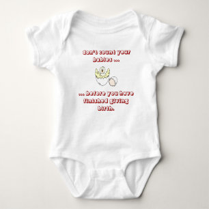 Don't Count Your Chickens Funny Baby Bodysuit