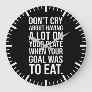 Don't Cry - Husttle Success Motivational Large Clock