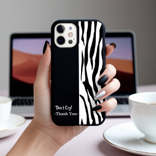 Don't Cry Zebra Pattern Case