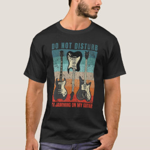 Don't Disturb Jamming on Guitar Cool Retro Vintage T-Shirt