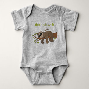Don't Disturb Sloth baby bodysuit