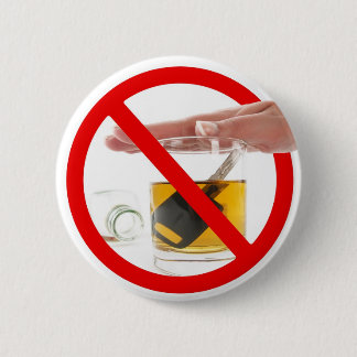 Don't drink and drive 6 cm round badge