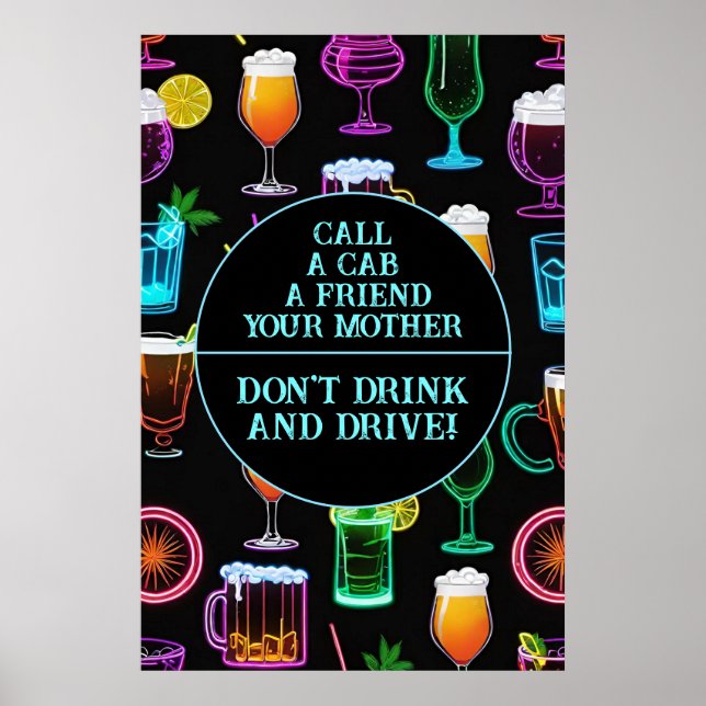 Don't Drink And Drive Bar Poster (Front)