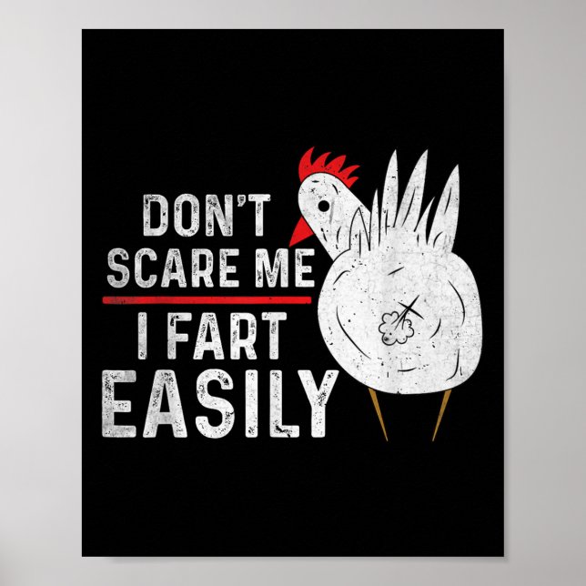 Don't E Me I Fart Easily Funny Sarcasm Humour Chic Poster (Front)