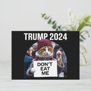 Don't Eat Me Cats For Trump 2024  Invitation
