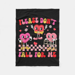 Don't fall for nurse valentine's day fall fleece blanket