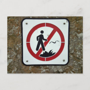 Don't Fall off the Cliff Postcard