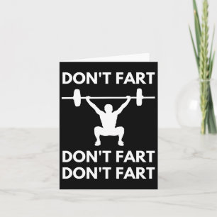 Don't Fart Funny Fitness Gym Workout Weightlifting Card