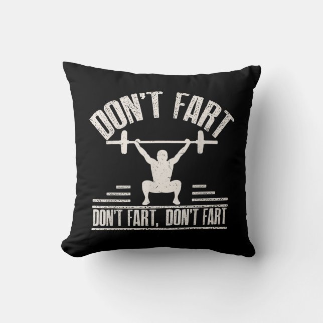 Dont Fart Funny Ness Gym Workout Weights Squat Cushion (Front)