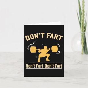Don't Fart Shirt I Funny Fitness S Card