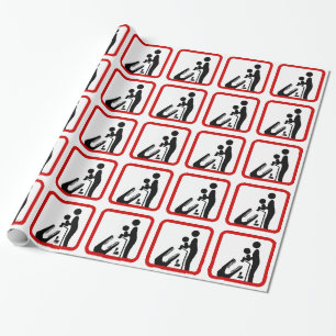 Don't Feed Baby To The Crocodile Zoo Sign Wrapping Paper
