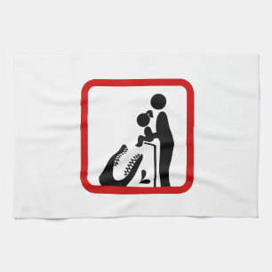 Don't Feed Daughter To The Crocodile Zoo Sign Tea Towel