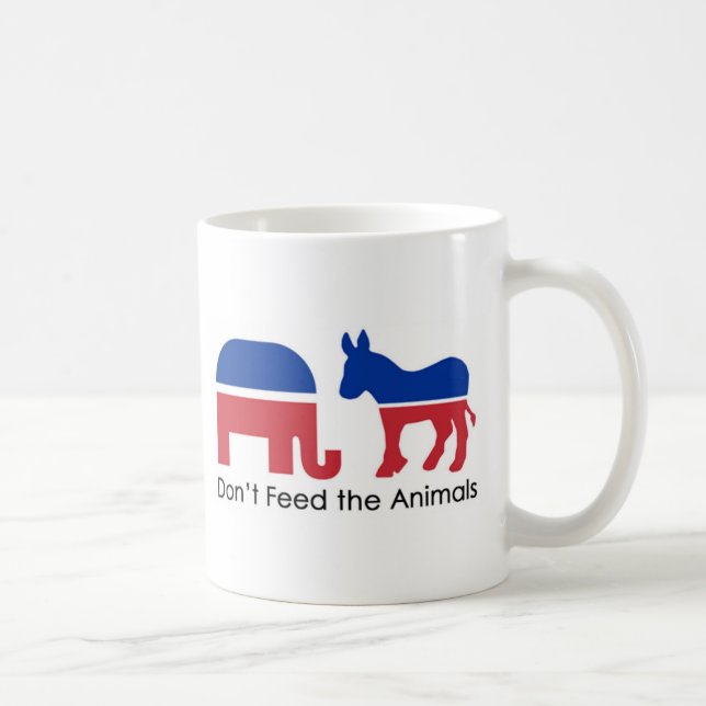 Don't Feed the Animals Coffee Mug (Right)
